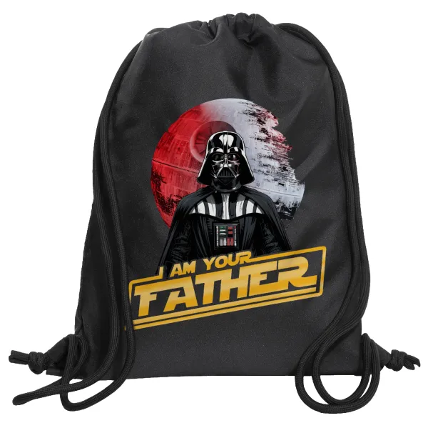 Star Wars — Τσάντα πλάτης πουγκί GYMBAG Μαύρη, με τσέπη (40x48cm) & χονδρά κορδόνια