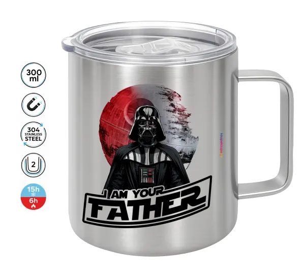 Star Wars — Double-walled stainless steel mug 300ml with temperature-retaining lid