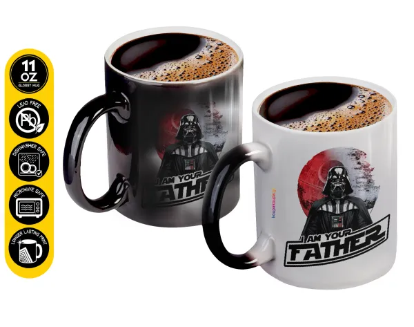 Star Wars — Color changing magic Mug, ceramic, 330ml when adding hot liquid inside, the black colour desappears (1 pcs)