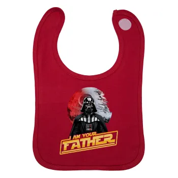 Star Wars, I Am Your Father, Σαλιάρα με Σκρατς Κόκκινη 100% Organic Cotton (0-18 months)