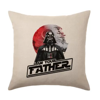 Star Wars, I Am Your Father, Μαξιλάρι καναπέ ΛΙΝΟ 40x40cm περιέχεται το  γέμισμα