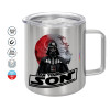 Double-walled stainless steel mug 300ml with temperature-retaining lid