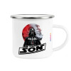 Metallic enamel cup white 360ml