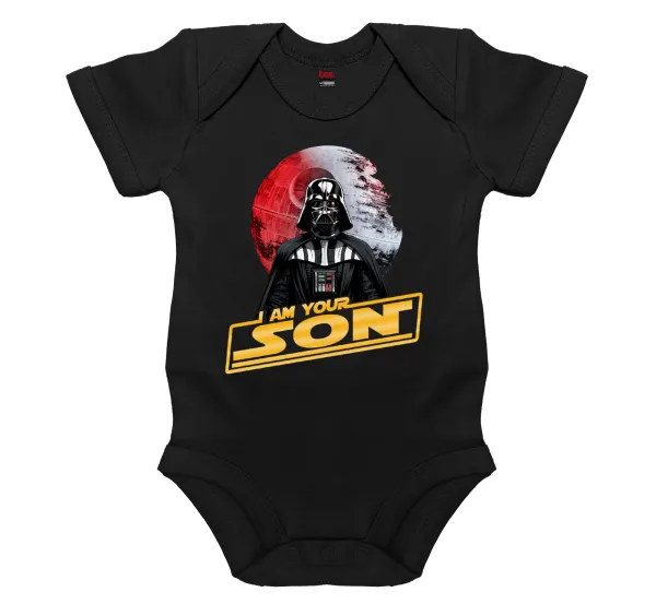 Star Wars — Βρεφικό φορμάκι μωρού, 0-18 μηνών, ΜΑΥΡΟ, 100% Organic Cotton, κοντομάνικο