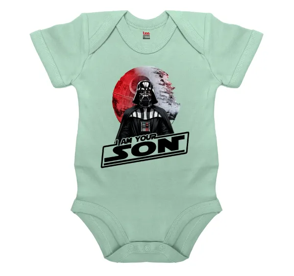 Star Wars — Βρεφικό φορμάκι μωρού, 0-18 μηνών, mint, 100% Organic Cotton, κοντομάνικο