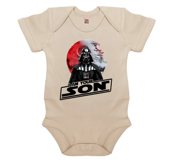 Star Wars — Βρεφικό φορμάκι μωρού, 0-18 μηνών, Natural, 100% Organic Cotton, κοντομάνικο