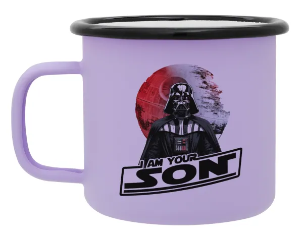 Star Wars — Metal enamel mug, matte light pastel purple, 360ml