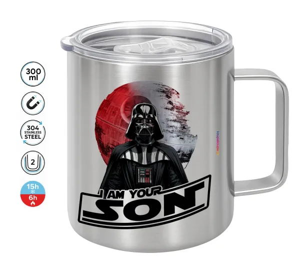 Star Wars — Double-walled stainless steel mug 300ml with temperature-retaining lid
