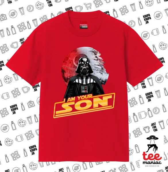 Star Wars — ΚΟΚΚΙΝΟ Κλασικό T-Shirt, διπλής ραφής, χωρίς πλευρικές ραφές από 100% βαμβάκι. Vegan & OEKO-TEX πιστοποιημένο.