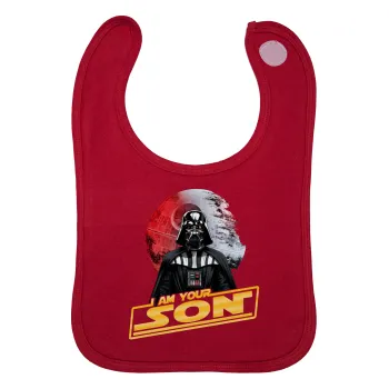Star Wars, I Am Your Son, Σαλιάρα με Σκρατς Κόκκινη 100% Organic Cotton (0-18 months)