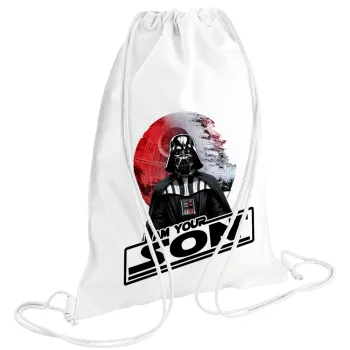Star Wars, I Am Your Son, Backpack pouch GYMBAG white (28x40cm)
