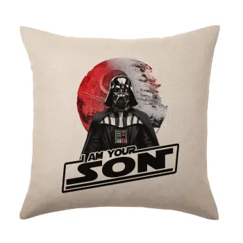 Star Wars, I Am Your Son, Μαξιλάρι καναπέ ΛΙΝΟ 40x40cm περιέχεται το  γέμισμα