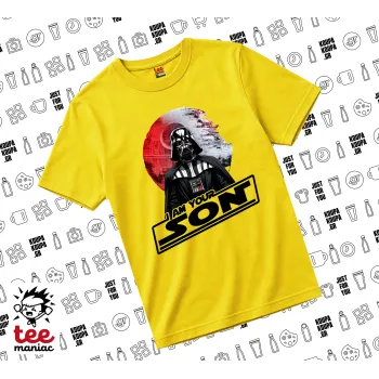 Star Wars, I Am Your Son, yellow childrens T-Shirt made of 100% cotton, for every day. Vegan & OEKO-TEX certified.