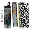 Πασχαλινή Λαμπάδα με Travel Tumbler θερμό (600ml, BPA free) & κερί αρωματικό πλακέ (30cm) (ΓΚΡΙ)