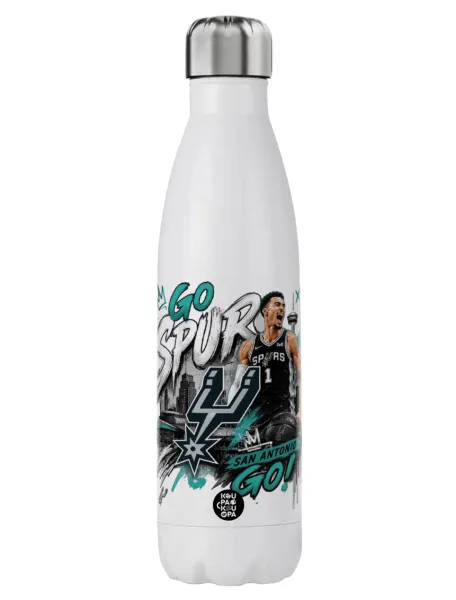Victor Wembanyama Basketball — Μεταλλικό παγούρι θερμός (Stainless steel), διπλού τοιχώματος, 750ml