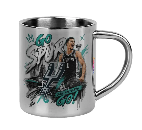 Victor Wembanyama Basketball — Mug Stainless steel double wall 300ml