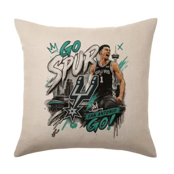 Victor Wembanyama Basketball, Μαξιλάρι καναπέ ΛΙΝΟ 40x40cm περιέχεται το  γέμισμα