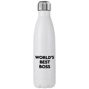 World's best boss, Μεταλλικό παγούρι θερμός (Stainless steel), διπλού τοιχώματος, 750ml