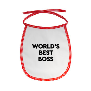 World's best boss, Σαλιάρα μωρού αλέκιαστη με κορδόνι Κόκκινη