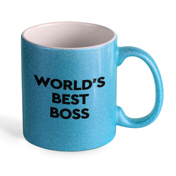 World's best boss, Κούπα Σιέλ Glitter που γυαλίζει, κεραμική, 330ml