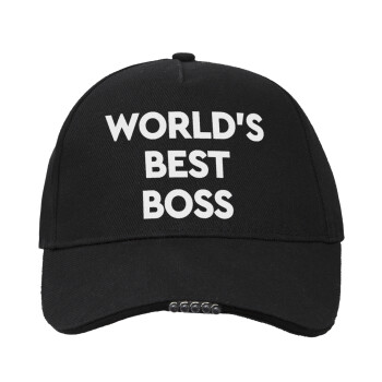 World's best boss, Work & Activity LED Light Cap – Perfect for Night & Low Light Conditions (100% COTTON, ADULT, UNISEX)