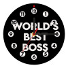 World's best boss, Ρολόι τοίχου ξύλινο (20cm)