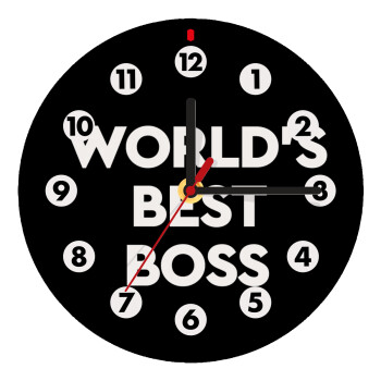 World's best boss, Wooden wall clock (20cm)