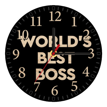 World's best boss, Ρολόι τοίχου ξύλινο plywood (20cm)