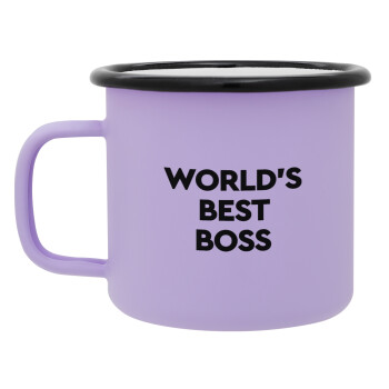 World's best boss, Κούπα Μεταλλική εμαγιέ ΜΑΤ Light Pastel Purple 360ml