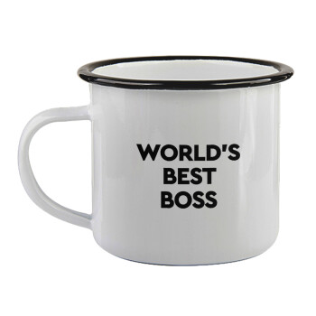 World's best boss, Κούπα εμαγιέ με μαύρο χείλος 360ml