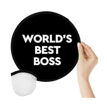 World's best boss, Βεντάλια υφασμάτινη αναδιπλούμενη με θήκη (20cm)