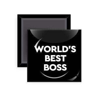 World's best boss, Μαγνητάκι ψυγείου τετράγωνο διάστασης 5x5cm