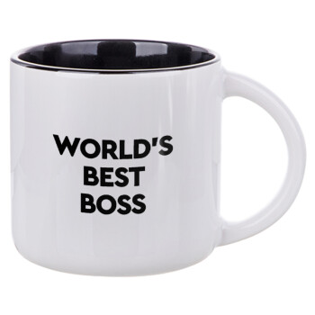 World's best boss, Κούπα κεραμική 400ml Λευκή/Μαύρη