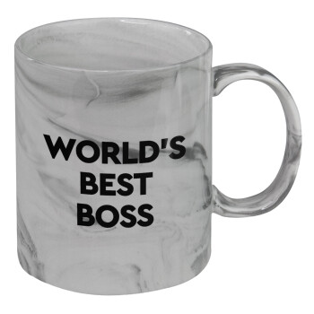 World's best boss, Κούπα κεραμική, marble style (μάρμαρο), 330ml