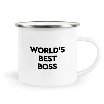 World's best boss, Κούπα Μεταλλική εμαγιέ λευκη 360ml