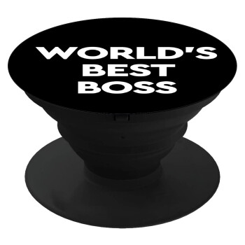 World's best boss, Pop Socket Μαύρο Βάση Στήριξης Κινητού στο Χέρι