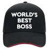DRILL Adult Ultimate Hat BLACK/RED, (100% COTTON, ADULT, UNISEX, ONE SIZE)