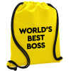 Backpack pouch GYMBAG Yellow, with pocket (40x48cm) & thick cords