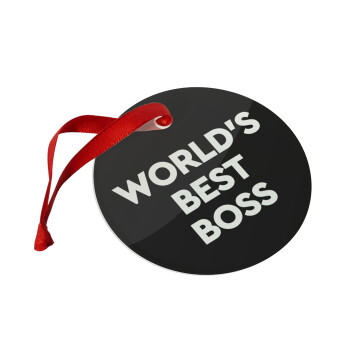 World's best boss, Χριστουγεννιάτικο στολίδι γυάλινο 9cm