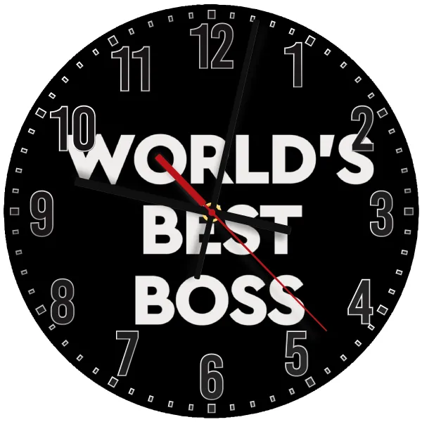 World's best boss — Ρολόι τοίχου ξύλινο 30cm