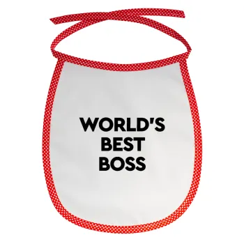World's best boss, Σαλιάρα μωρού αλέκιαστη με κορδόνι Κόκκινη
