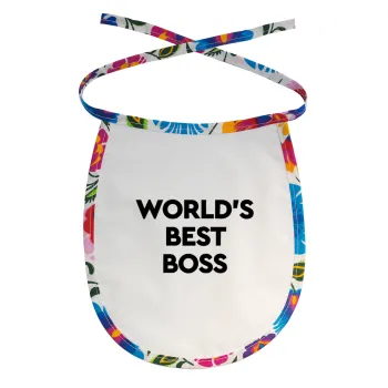 World's best boss, Σαλιάρα μωρού αλέκιαστη με κορδόνι Χρωματιστή