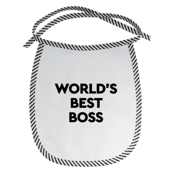 World's best boss, Σαλιάρα μωρού αλέκιαστη με κορδόνι Μαύρη