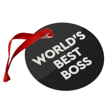World's best boss, Στολίδι Χριστουγεννιάτικο στολίδι γυάλινο 9cm