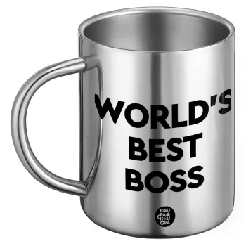 World's best boss, Ανοξείδωτη Μεταλλική Κούπα 450ml - Διπλού Τοιχώματος
