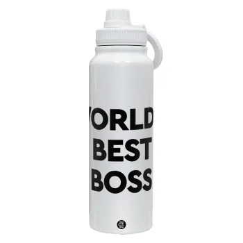 World's best boss, Θερμός 1L Ανοξείδωτο με Βάση Κινητού & Διπλά Τοιχώματα