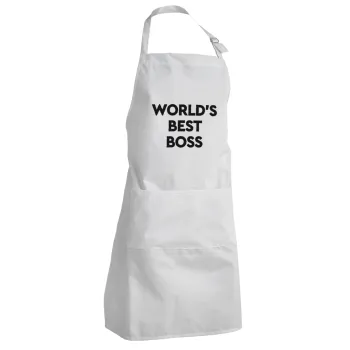 World's best boss, Adult Chef Apron (with sliders and 2 pockets)