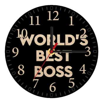 World's best boss, Ρολόι τοίχου ξύλινο plywood (20cm)