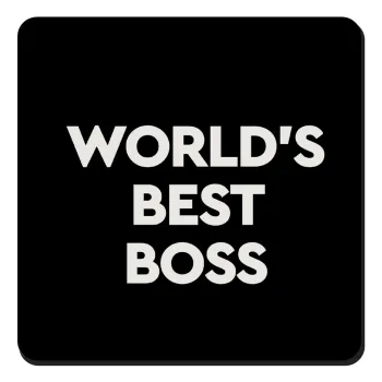 World's best boss, Τετράγωνο μαγνητάκι ξύλινο 9x9cm