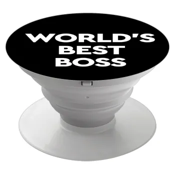 World's best boss, Phone Holders Stand  White Hand-held Mobile Phone Holder